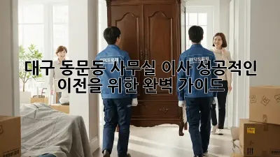 대구 동문동 사무실 이사, 성공적인 이전을 위한 완벽 가이드